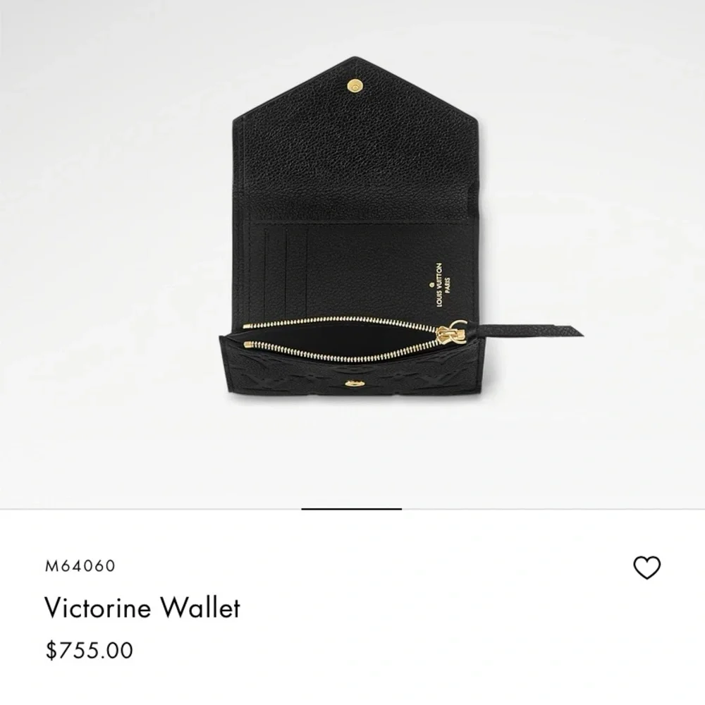 Louis Vuitton Victorine Black Embossed Monogram Wallet - Picture 4 of 16